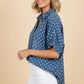 Polka Dot Dark Denim Top
