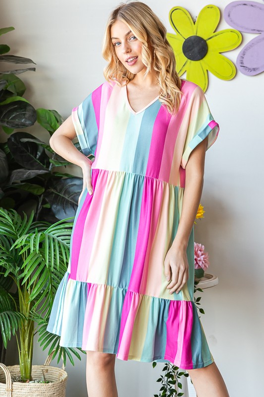 Pastels in Stripes Dress