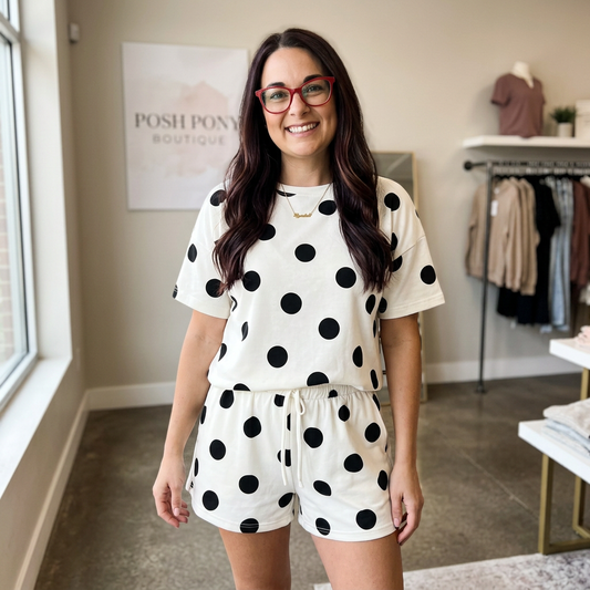 Midnight Dot Lounge Set