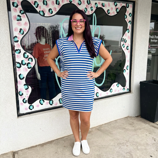 Coastal Club Stripe Dress