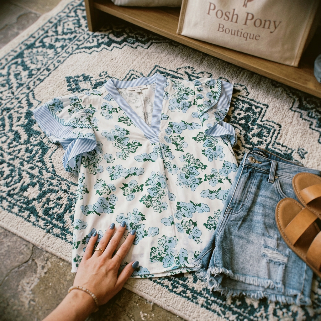 Garden Party Flutter Top