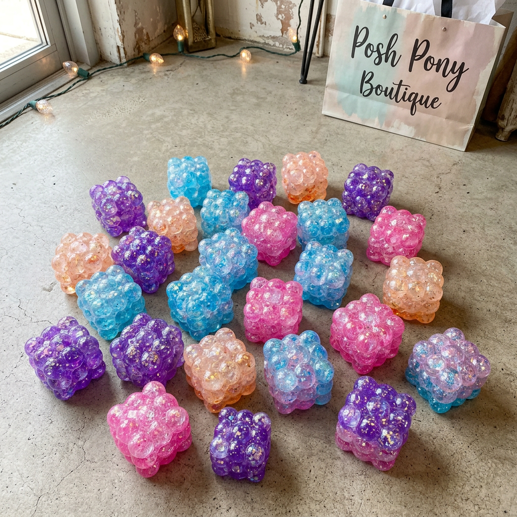 Glitter Bubble Cube Squishies