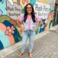 Fun & Flirty Ruffled Trim V Neck Top