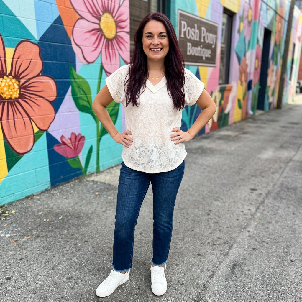 Soft Sands V-Neck Top