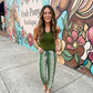 Haven V-Neck Bodysuit- Olive