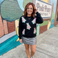 Foil Bow Christmas Treats Luxe Pullover