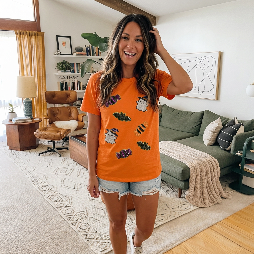 Trick or Treat Yourself Sequin Tee