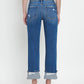 High Rise Cuffed Straight Jeans