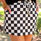 Black and White Checkered Skort