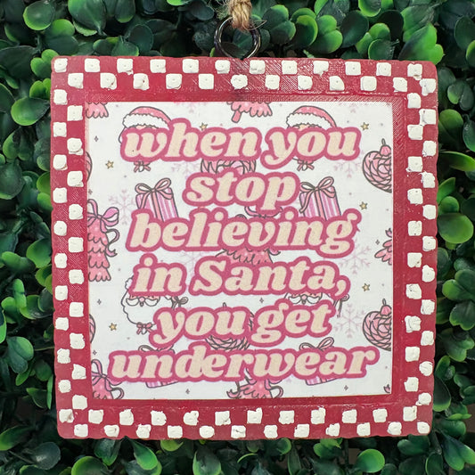 Square Checkered Holiday Fun Car Freshie