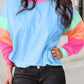 Winter Candy Bubble Sleeve Top