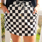 Black and White Checkered Skort