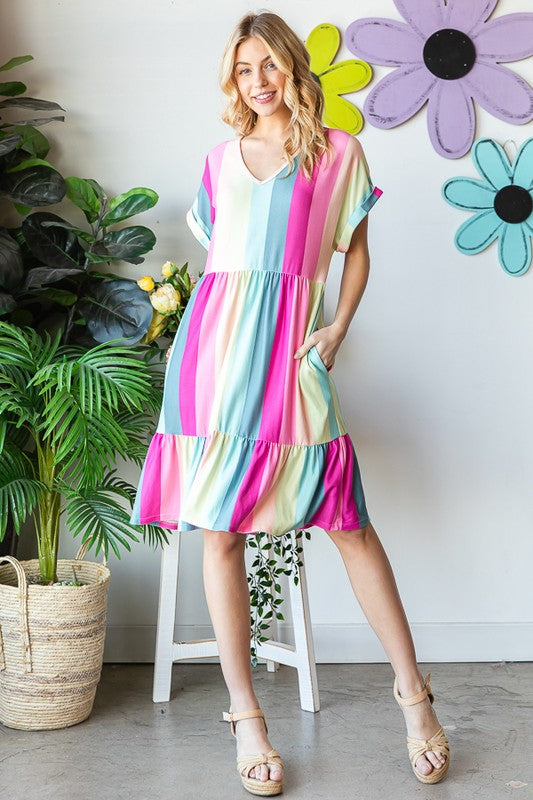 Pastels in Stripes Dress