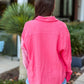 Everyday Gauze Top - Bright Coral Combo