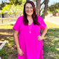 Everyday Shift Dress - Hot Pink