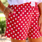 Easy Win Polka Dot Boxer Shorts- Red