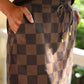 Checkered Chocolate Skort