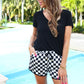 Black/White Checked Out Everyday Shorts