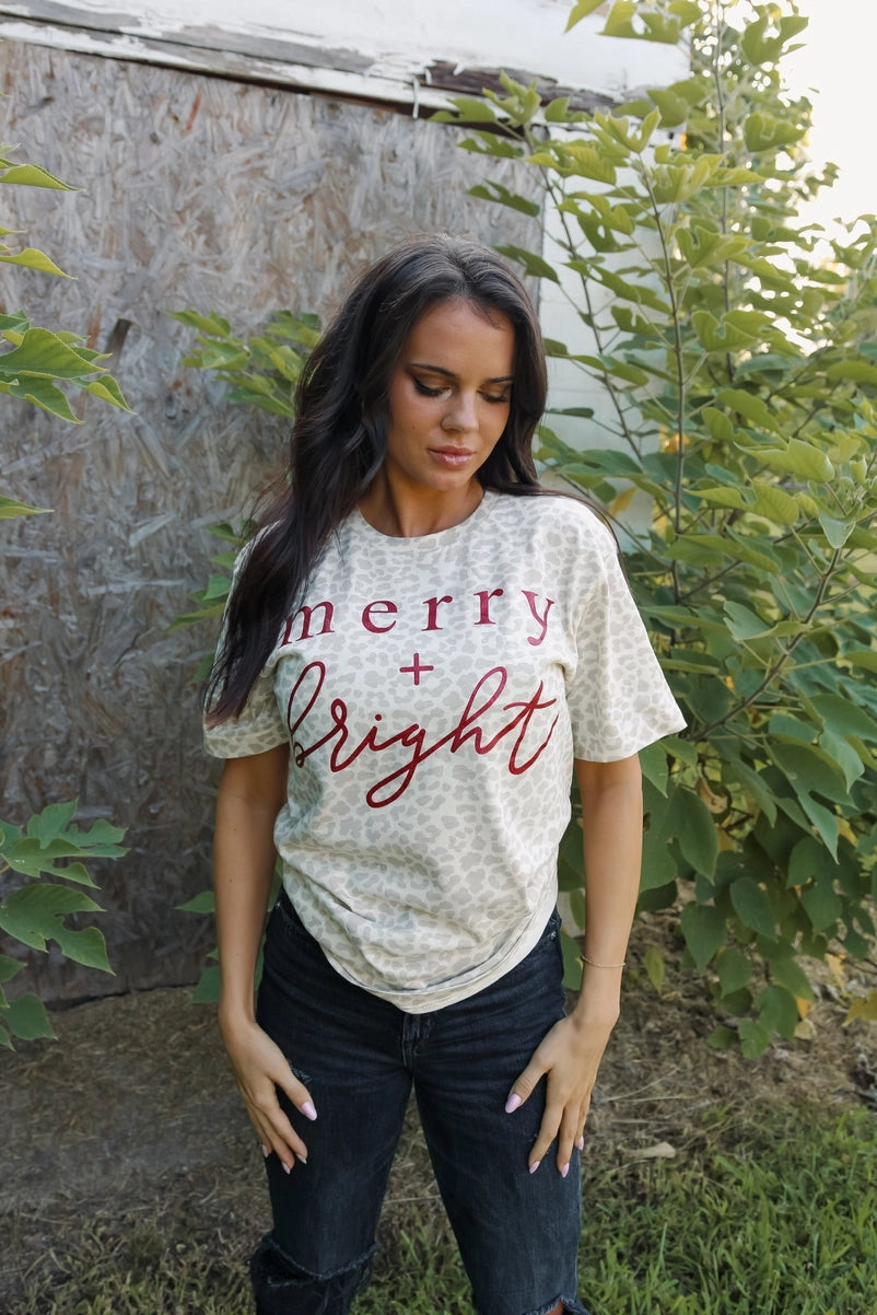 Glitter Merry + Bright T- Shirt