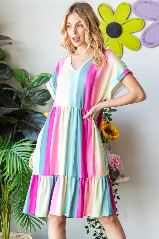 Pastels in Stripes Dress