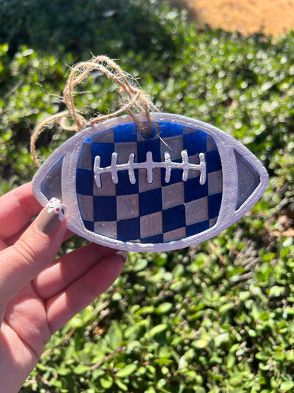 Checkered Football Car Freshie