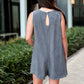 Effortless Mineral Wash Romper - Charcoal