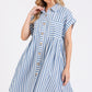 Button Down Striped Dress