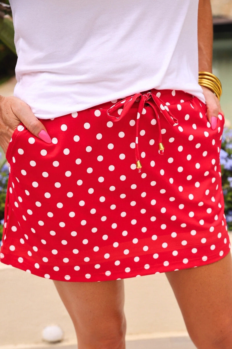 Red Polka Dot Skort