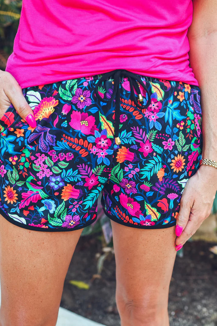 Fiesta Time (Black) Everyday Shorts