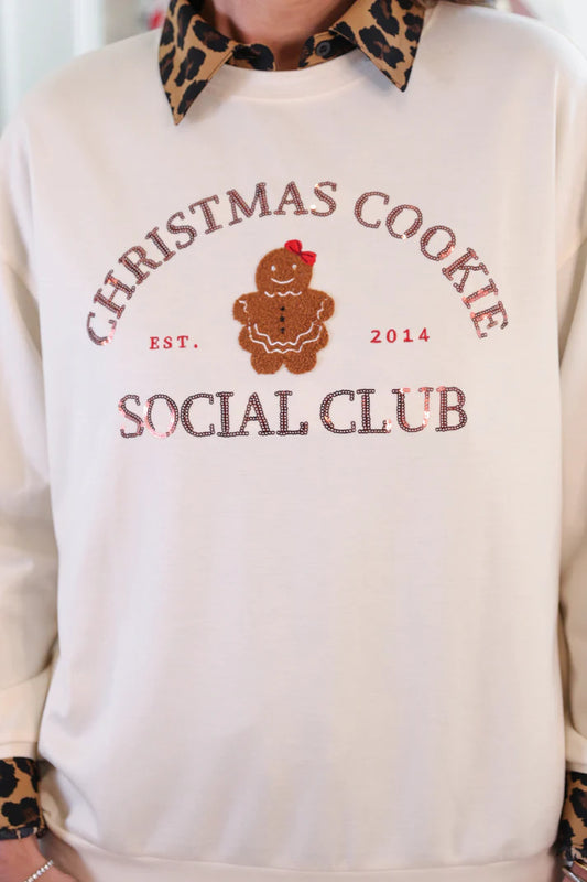 *PRE ORDER* Christmas Cookie Social Club Luxe Pullover