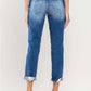 High Rise Distressed Cuffed Boyfriend Jeans