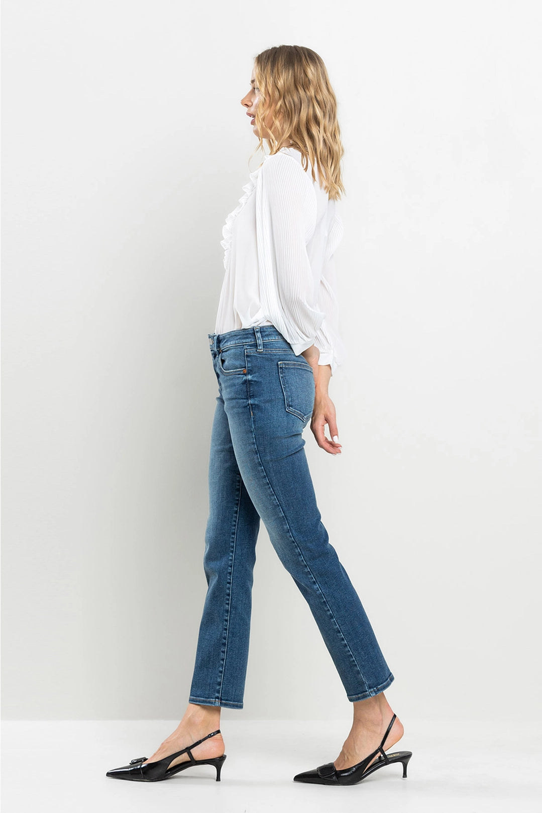 Midrise Slim Straight Jeans