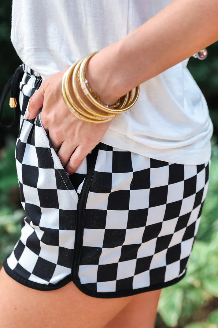 Black/White Checked Out Everyday Shorts