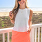 Solid Neon Coral Skort