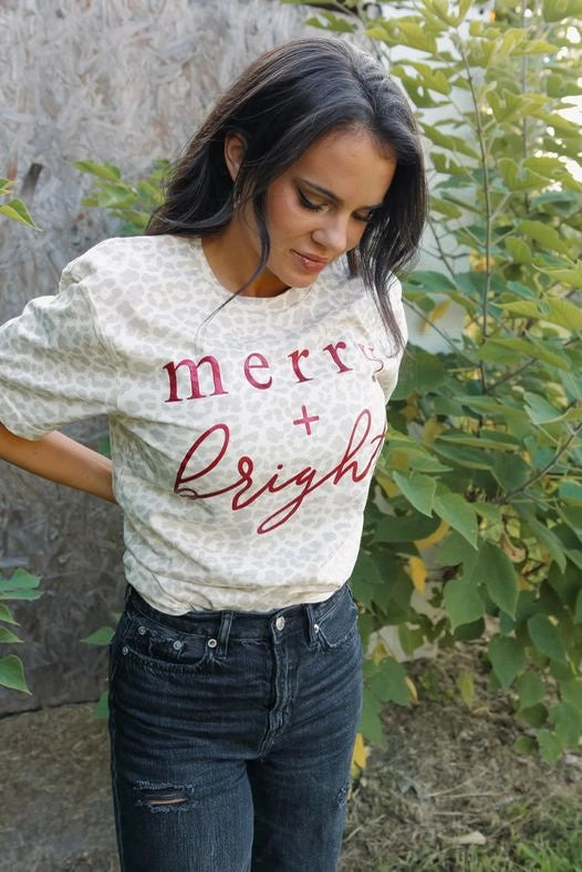 Glitter Merry + Bright T- Shirt