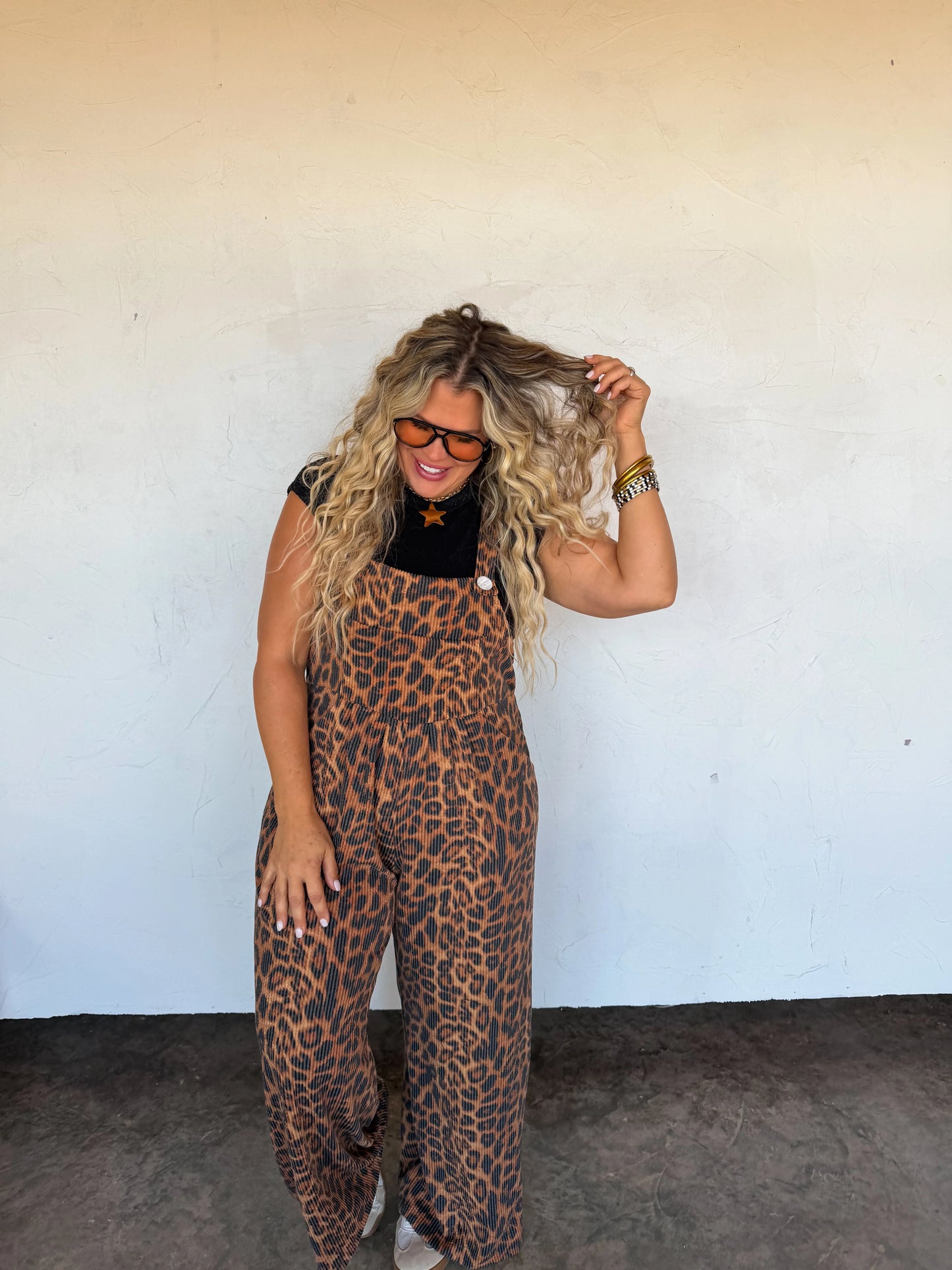 Cheetah Karli Boho Overalls