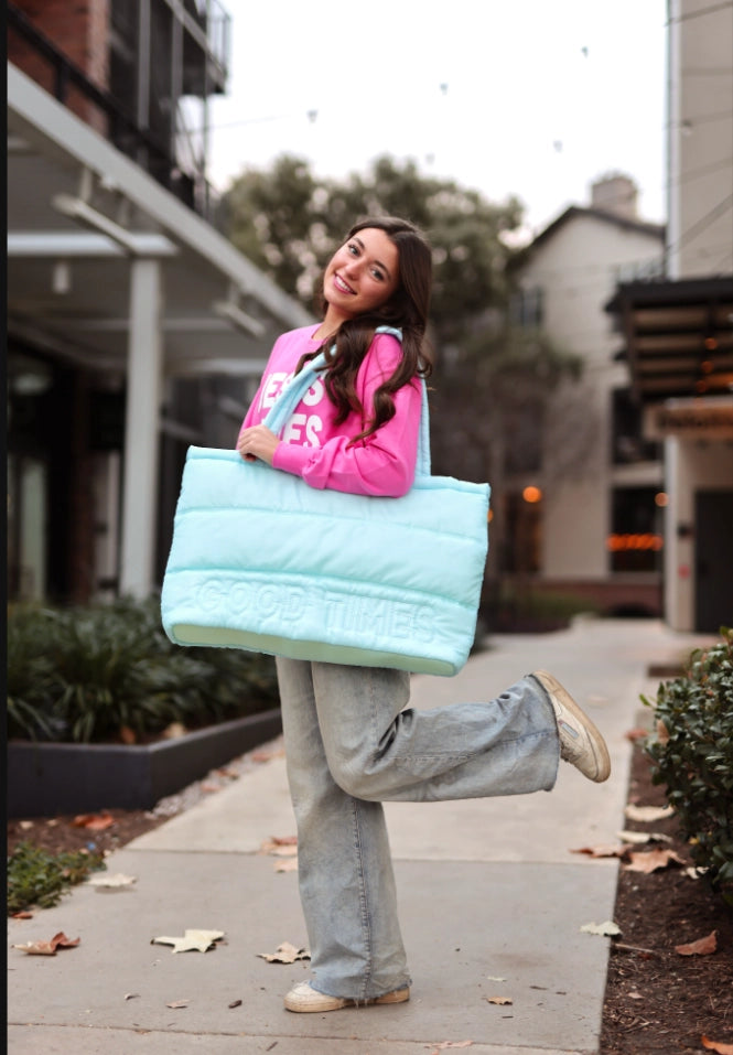 Carry All Puffer Tote- Good Times