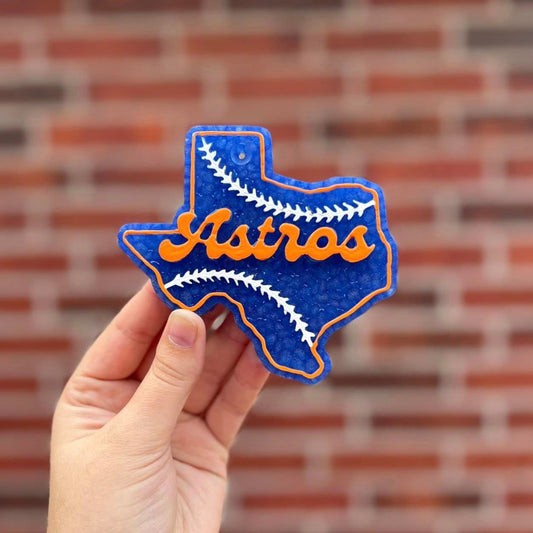 Texas "Astros" Script Car Freshie