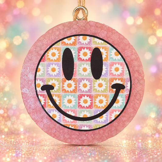 Spring Smiley Car Freshie