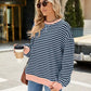 Navy Stripes Top