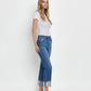 High Rise Cuffed Straight Jeans