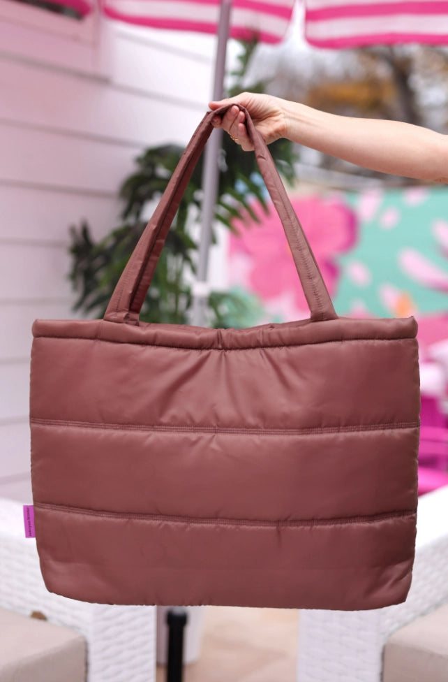 Carry All Puffer Tote- Very Busy