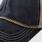 Gold Curb Hat Chain