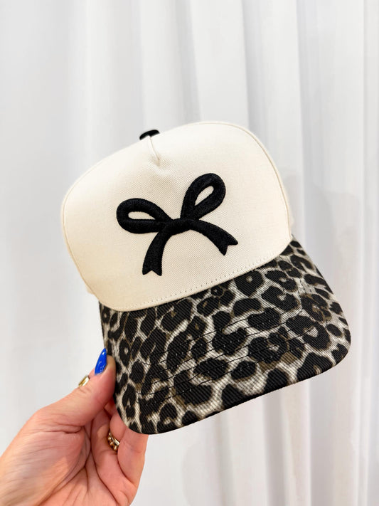 Leopard Bow Trucker Hat