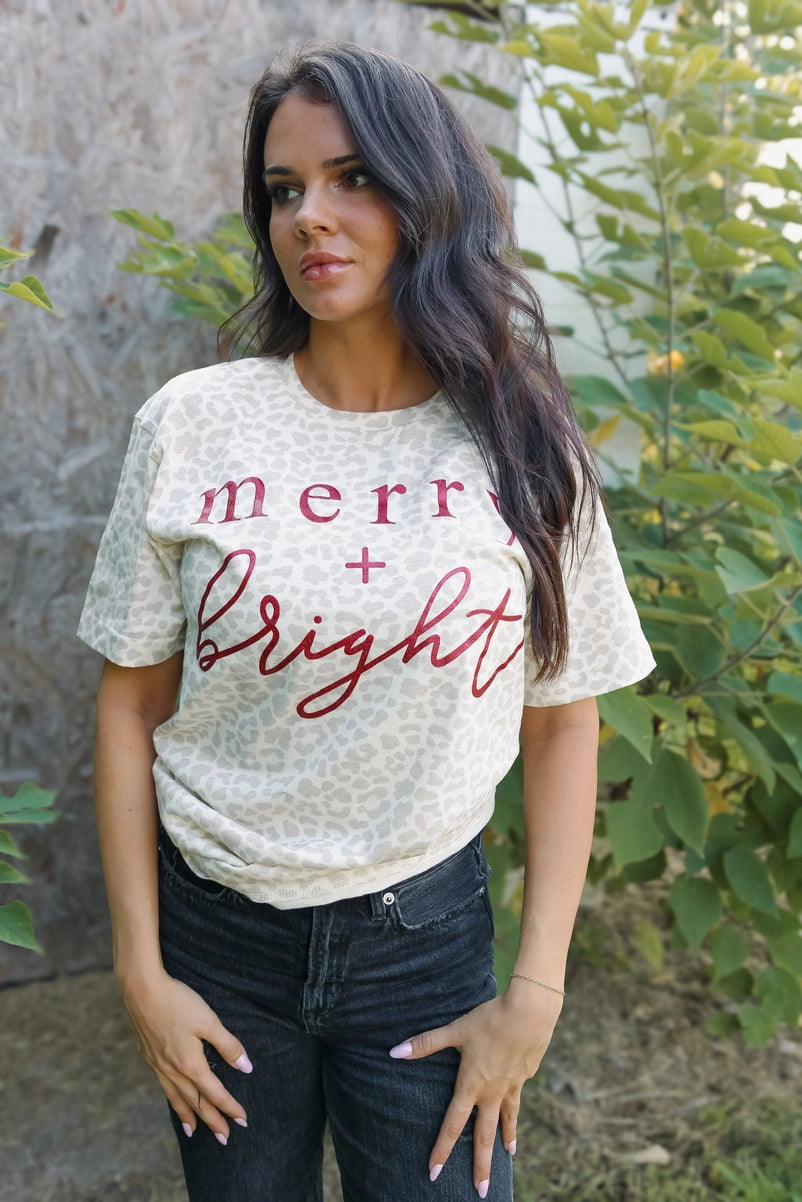 Glitter Merry + Bright T- Shirt