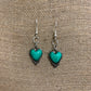 Faux Stone Heart Dangle Earrings