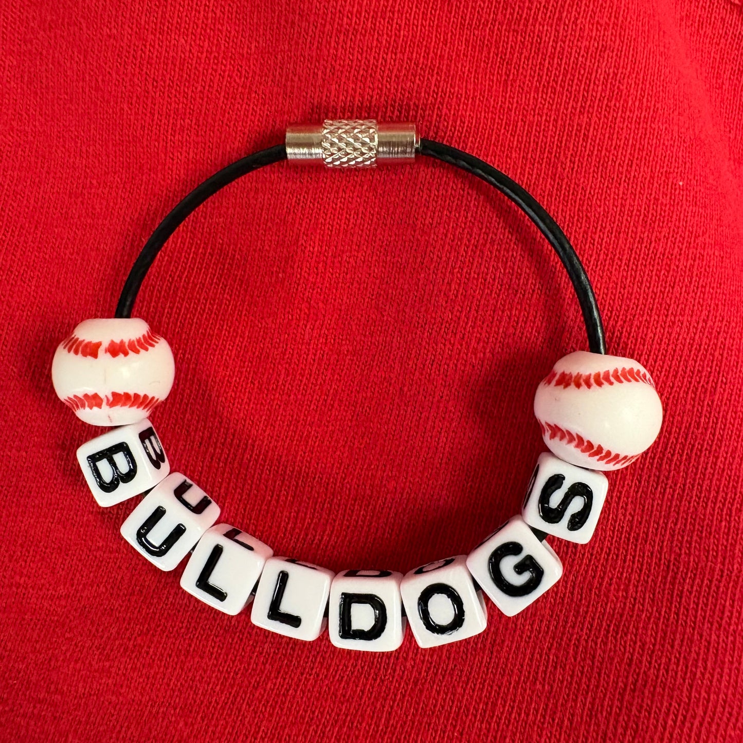 Baseball Beaded Sports Bag Charm