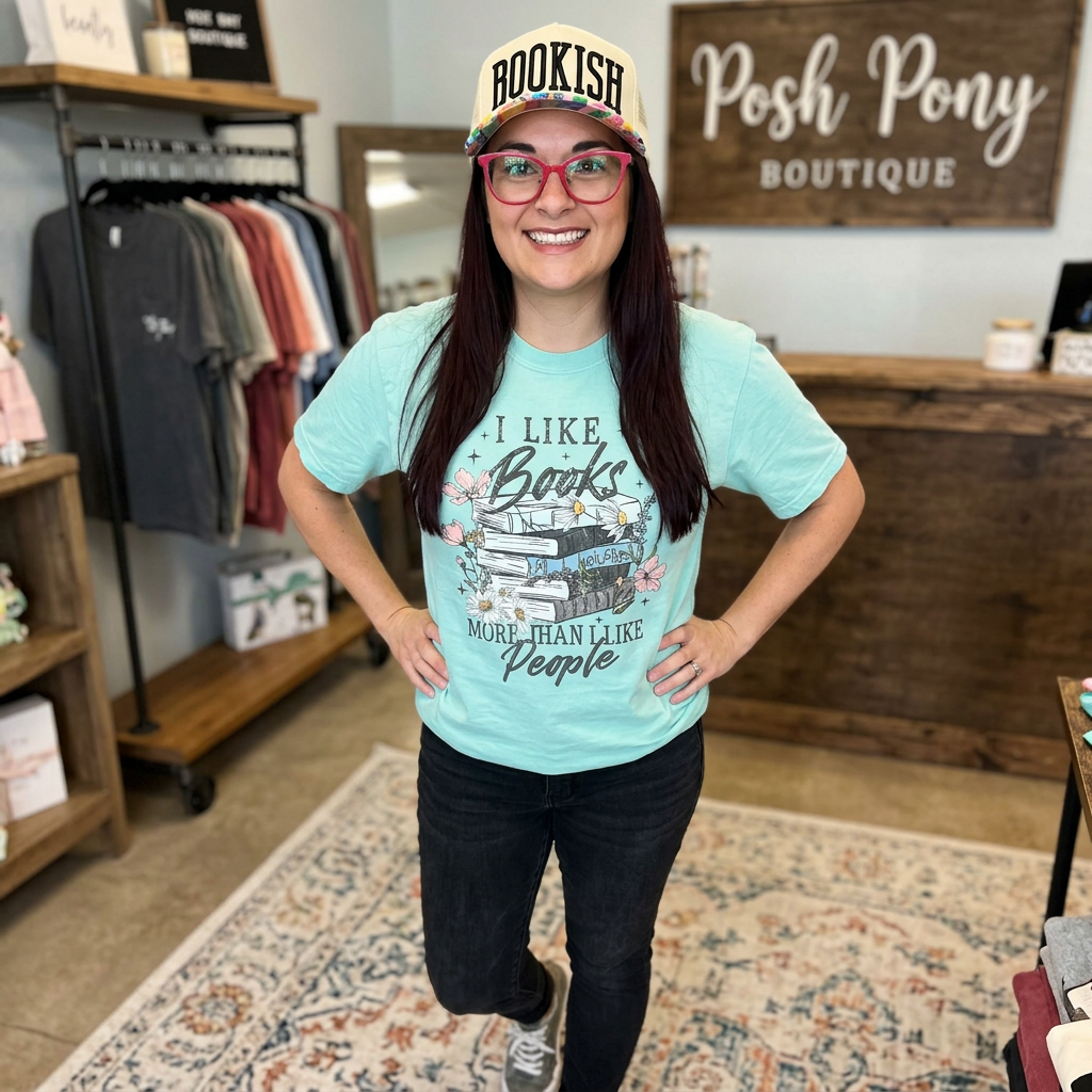 I Like Books More Than People Tee