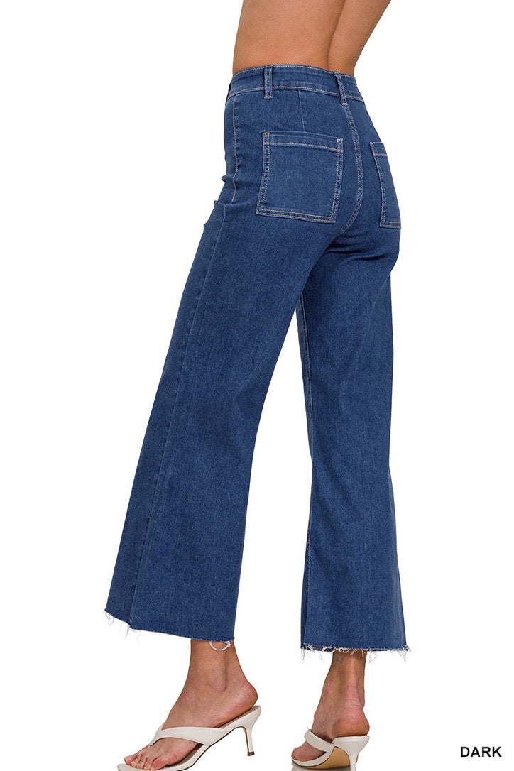 High Waist Wide Leg Flare Jeans