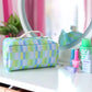 Hold All Make Up Bag - Watercolor (Blue/Lime)